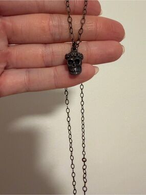 Jessica Elliot Skull Necklace Sterling Silver
